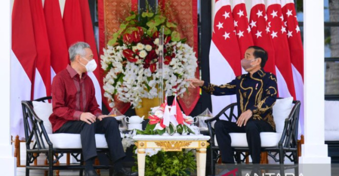 Presiden Jokowi dan Perdana Menteri Singapura Lee Hsien Loong