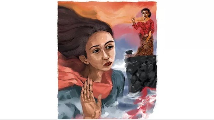 Ilustrasi Kebaya Merah di Tebing Kanal (JPC)