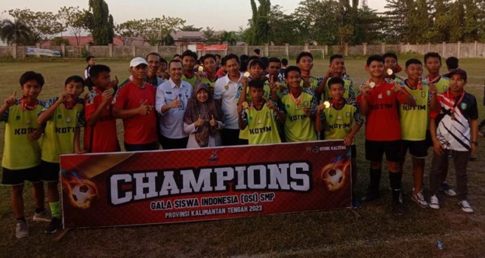 Tim GSI Kabupaten Kotim Kembali meraih juara untuk ketiga kalinya dalam GSI tingkat Provinsi di Kota Palangka Raya, Rabu (9/8). (FOTO : DISDIK UNTUK KP)