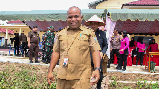 Kepala DKPP Seruyan, Albidinnor saat menghadiri kegiatan di Polres Seruyan. (Foto : Prokom Seruyan)