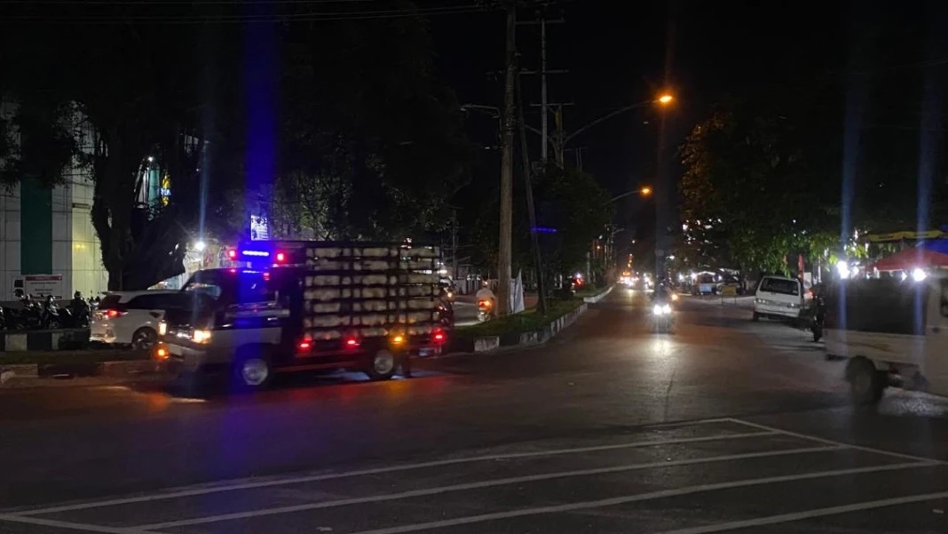 Salah satu lokasi yang sering dijadikan tempat balapan liar di Jalan Dr. Murjani, Palangka Raya. (Anandri/Prokalteng.co)