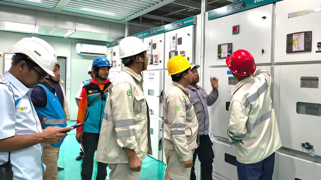 Proses energize PT Anugerah Barokah Energi Baru (ABEB) dengan daya 30.000 kilo volt ampere (kVA).
