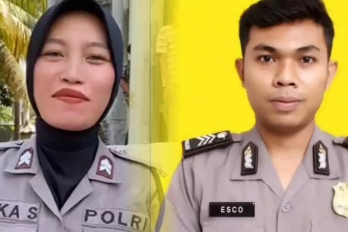Brigadir Rizka Sintiani dan Brigadir Esco Faska Rely