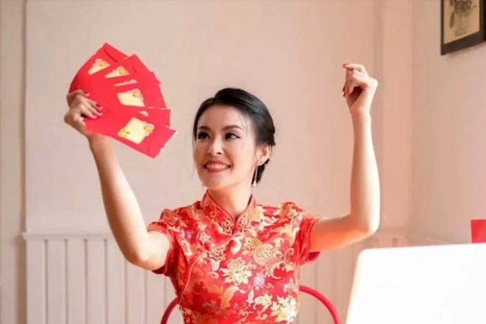 Ilustrasi orang yang beruntung di tahun baru Imlek. (Freepik)