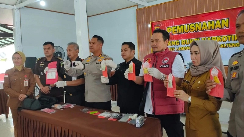 Pertama di Kalteng! Polres Berhasil Amankan Narkotika Jenis Etomidate, Mirip Cairan Rokok Elektrik