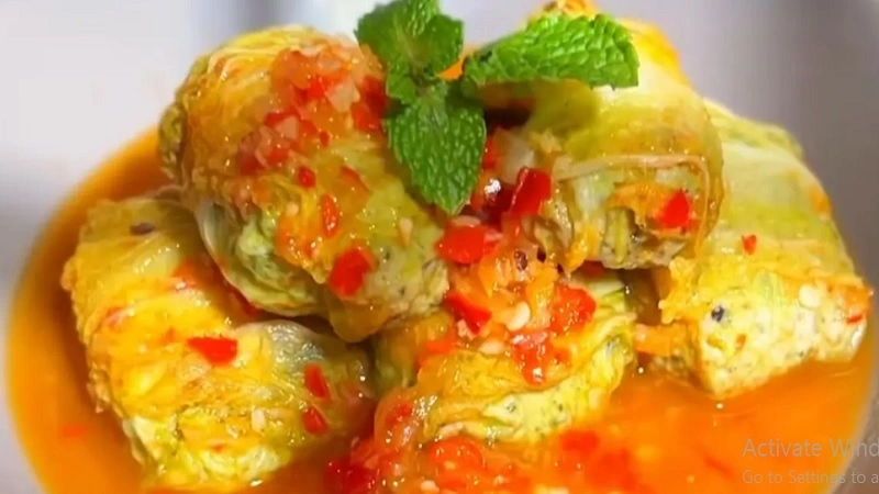 Sawi Gulung Isi Ayam, Menu Sehat Tinggi Protein