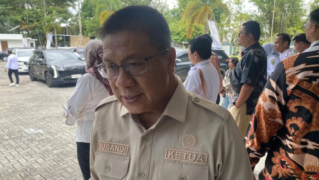 Ketua DPRD Kota Palangka Raya, Subandi. (Anandri/Prokalteng.co)