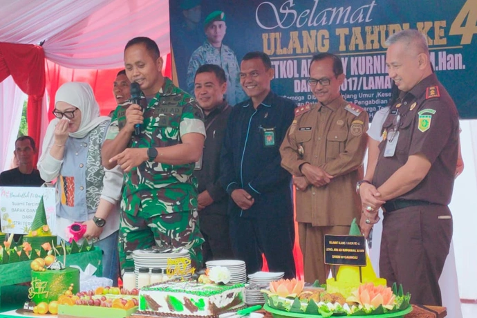 Kejutan Milad ke-42, Dandim 1017/Lamandau Diguyur Doa