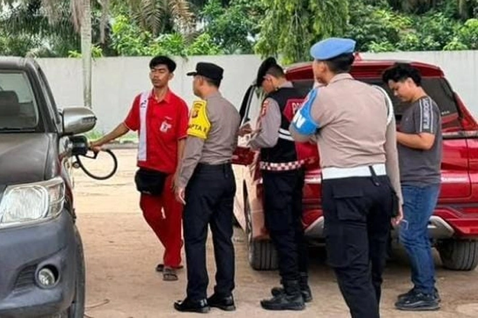 Antisipasi Penimbunan BBM, Polres Lamandau Intensifkan Patroli SPBU