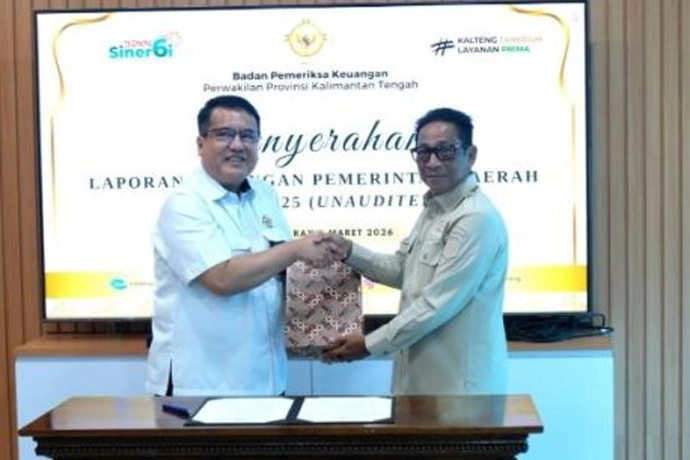 Bupati Serahkan LKPD Unaudited 2025 ke BPK Kalteng