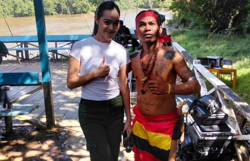 Syuting film “Tanah Dayak” berlangsung di Desa Kinipan, Kecamatan Batangkawa, Kabupaten Lamandau, baru-baru ini. (FOTO: IST)