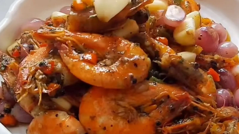 Udang Caramelized Black Pepper