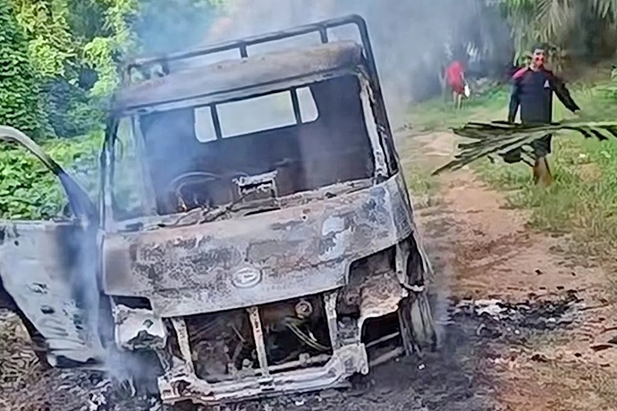 Alih-alih Bakar Tisu untuk Usir Nyamuk, Mobil Pria di Lamandau ini Justru Hangus