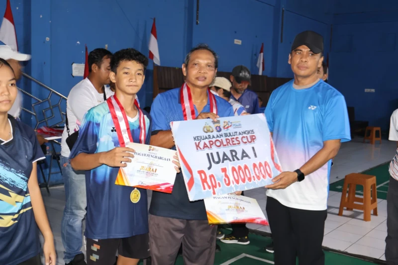 Kapolres Cup Badminton Barsel 2026 Sukses Digelar, Ini Para Pemenangnya