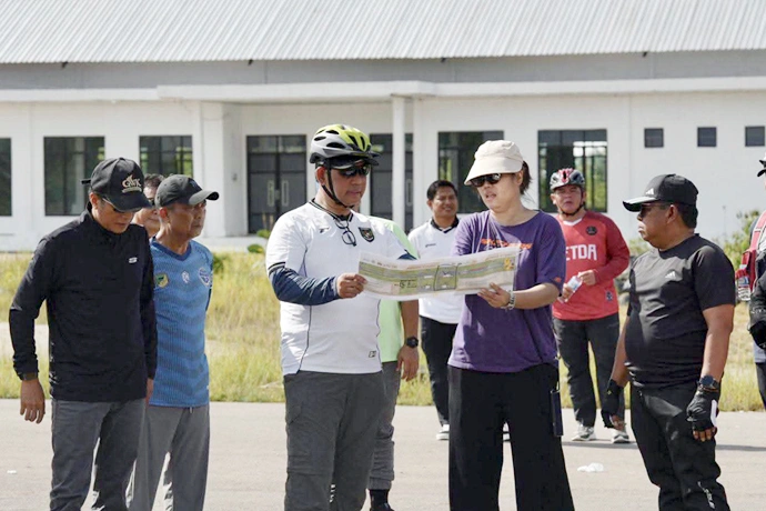Bupati Shalahuddin Tinjau Lokasi Batara Expo 2026 Sembari Gowes
