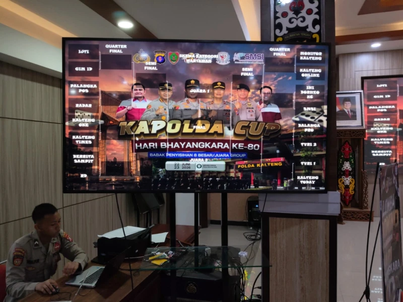 Wartawan Ikut Bertanding di Kapolda Cup Domino 2026, Polda Kalteng Pererat Kebersamaan