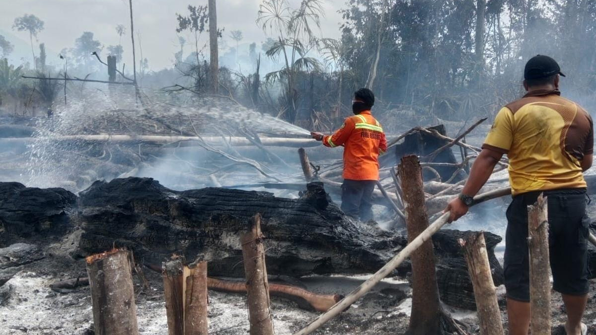 Pantang Pulang sebelum Padam, Begini Perjuangan Tim Gabungan Lawan Karhutla 6 Hektar di Desa Kawa